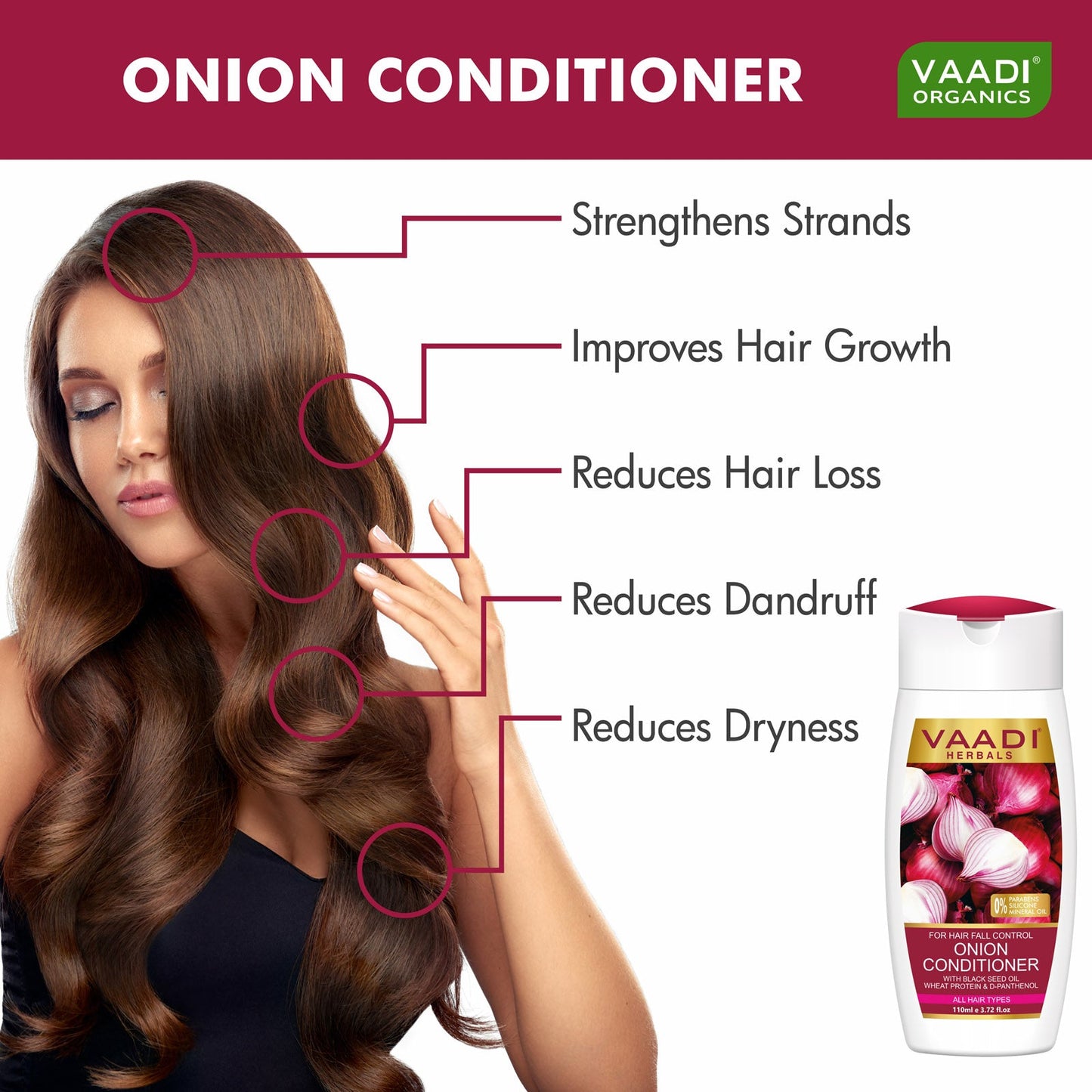 Onion Shampoo With Conditioner For Hair Fall Control (110 ml X 2)