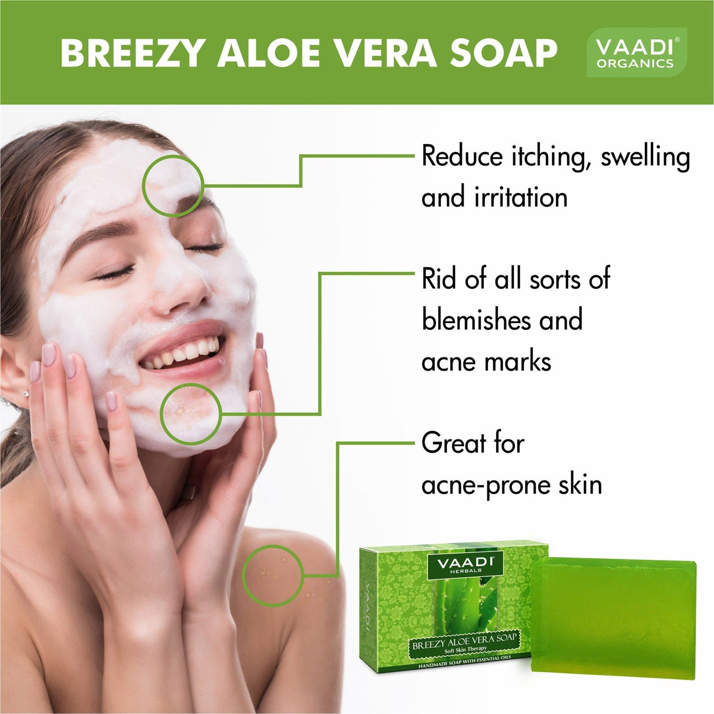 Pack of 3 Breezy Aloe Vera Soap (75 gms x 3)
