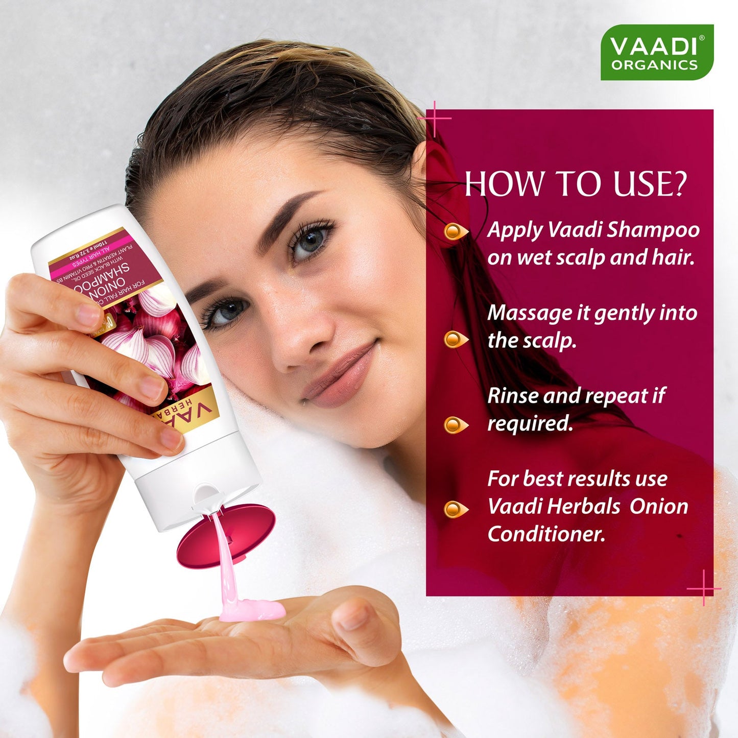 Onion Shampoo With Conditioner For Hair Fall Control (110 ml X 2)