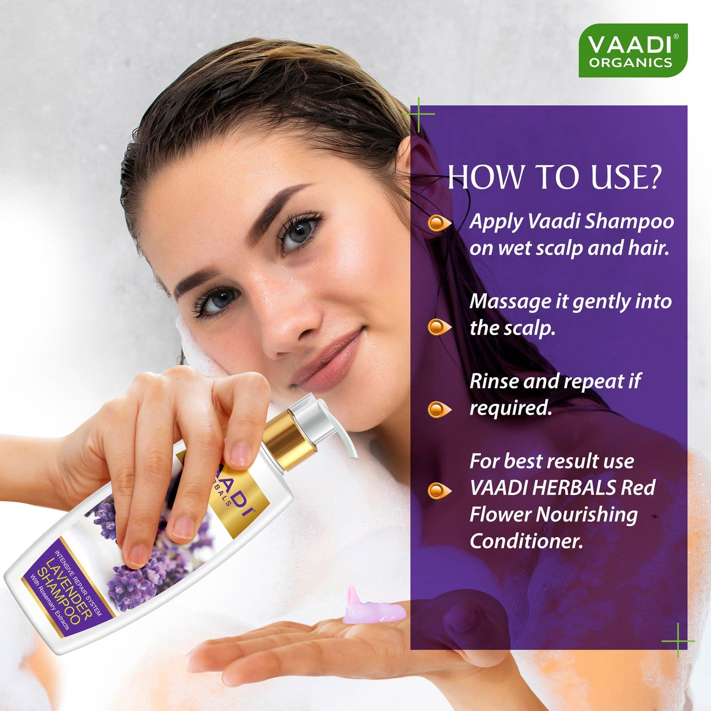 Pack of 2 Lavender Shampoo with Rosemary Extract ( 350 ml X 2)