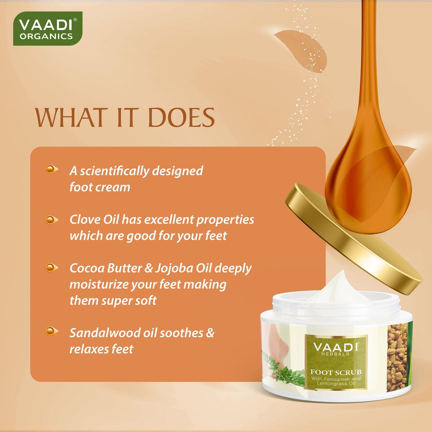 Foot Scrub With Fenugreek And Lemongrass Oil (500 gms)
