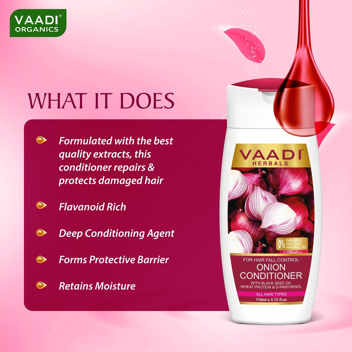 Onion Shampoo With Conditioner For Hair Fall Control (110 ml X 2)