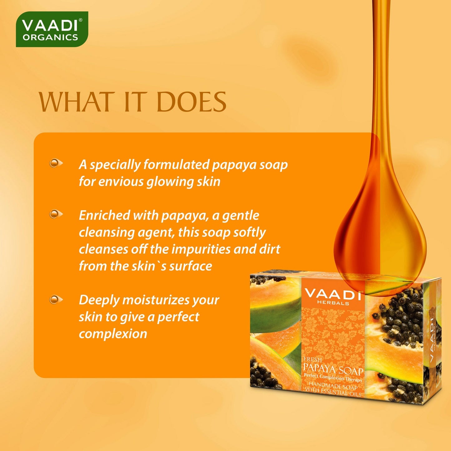 Pack of 3 Fresh Papaya Soap (75 gms x 3)