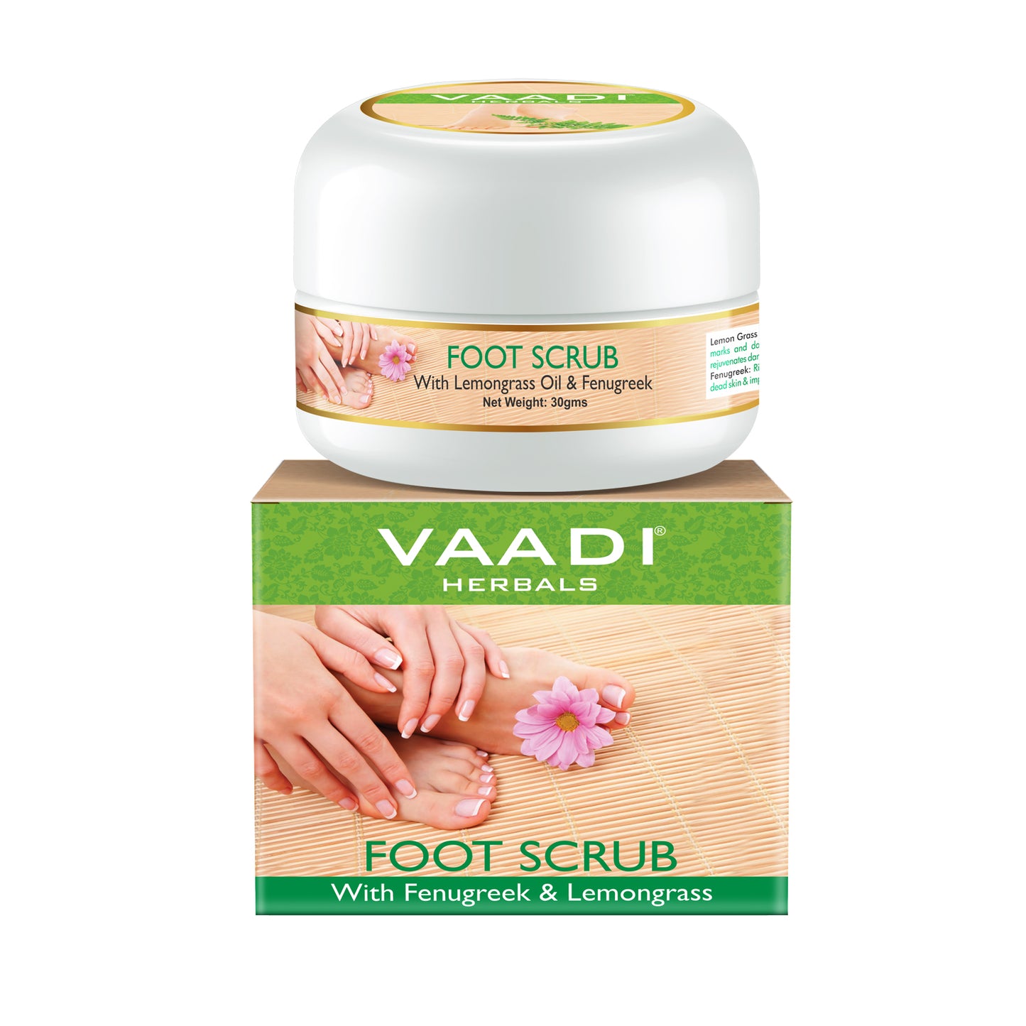 Foot Scrub with Fenugreek & Lemongrass Oil (30 gms /1.1 oz)