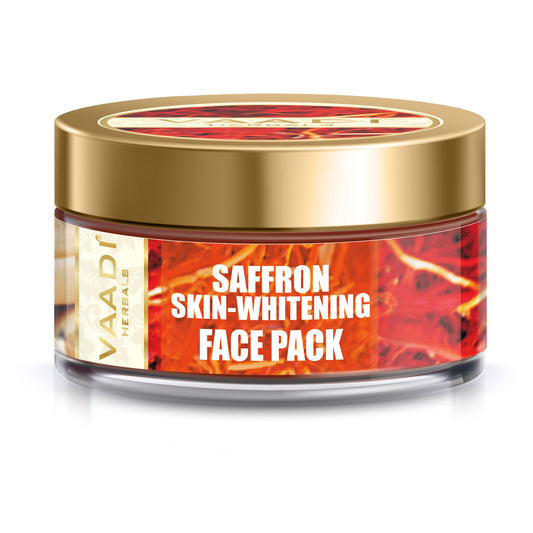 Saffron Skin Whitening Face Pack - Brightens Skin Tone - Reduces Marks and Pigmentation (70 gms/2.5 oz)