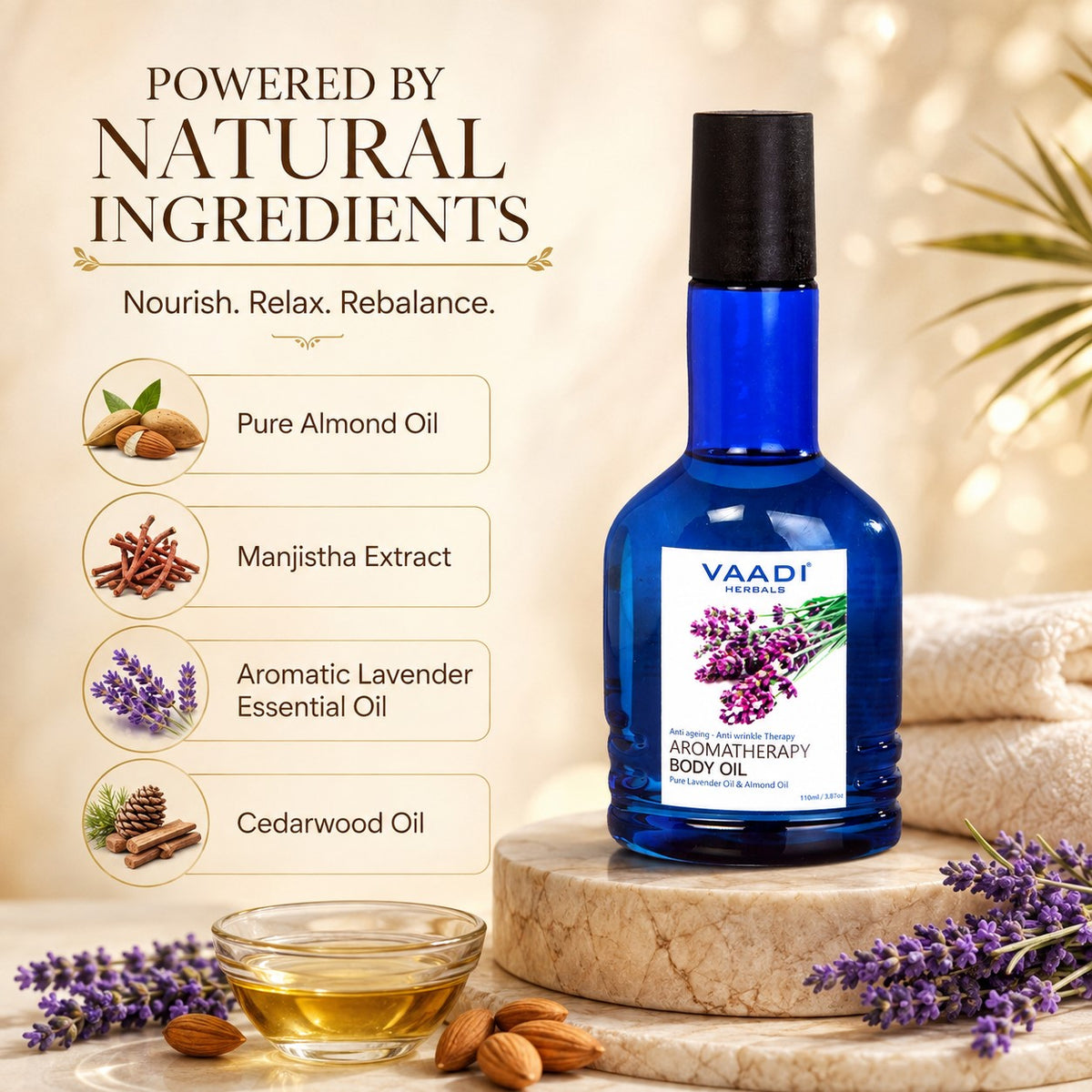Aromatherapy Body Oil-Lavender & Almond Oil (50 ml)