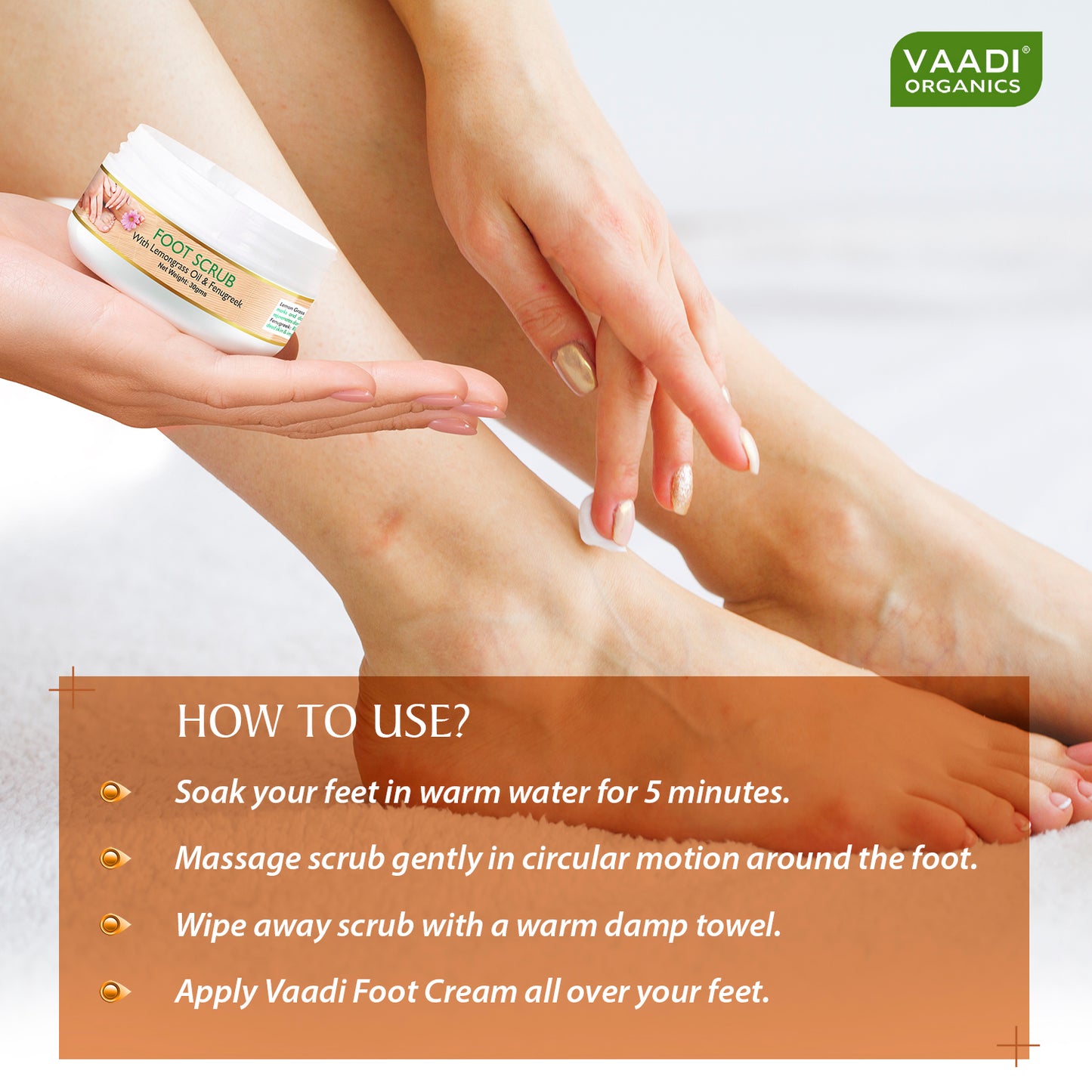 Foot Scrub with Fenugreek & Lemongrass Oil (30 gms /1.1 oz)
