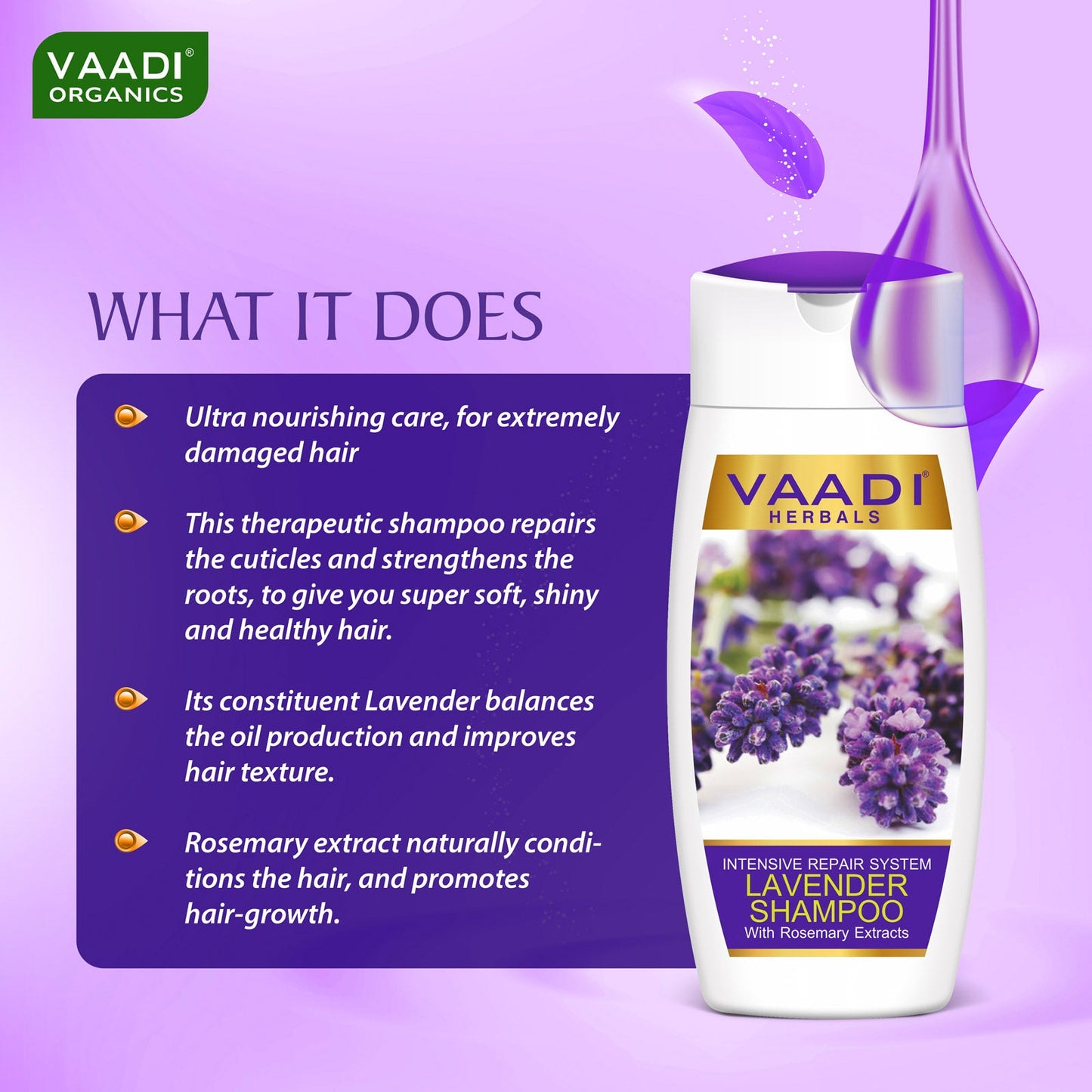 Lavender Shampoo With Rosemary Extract-Intensive Repair System (110 ml)