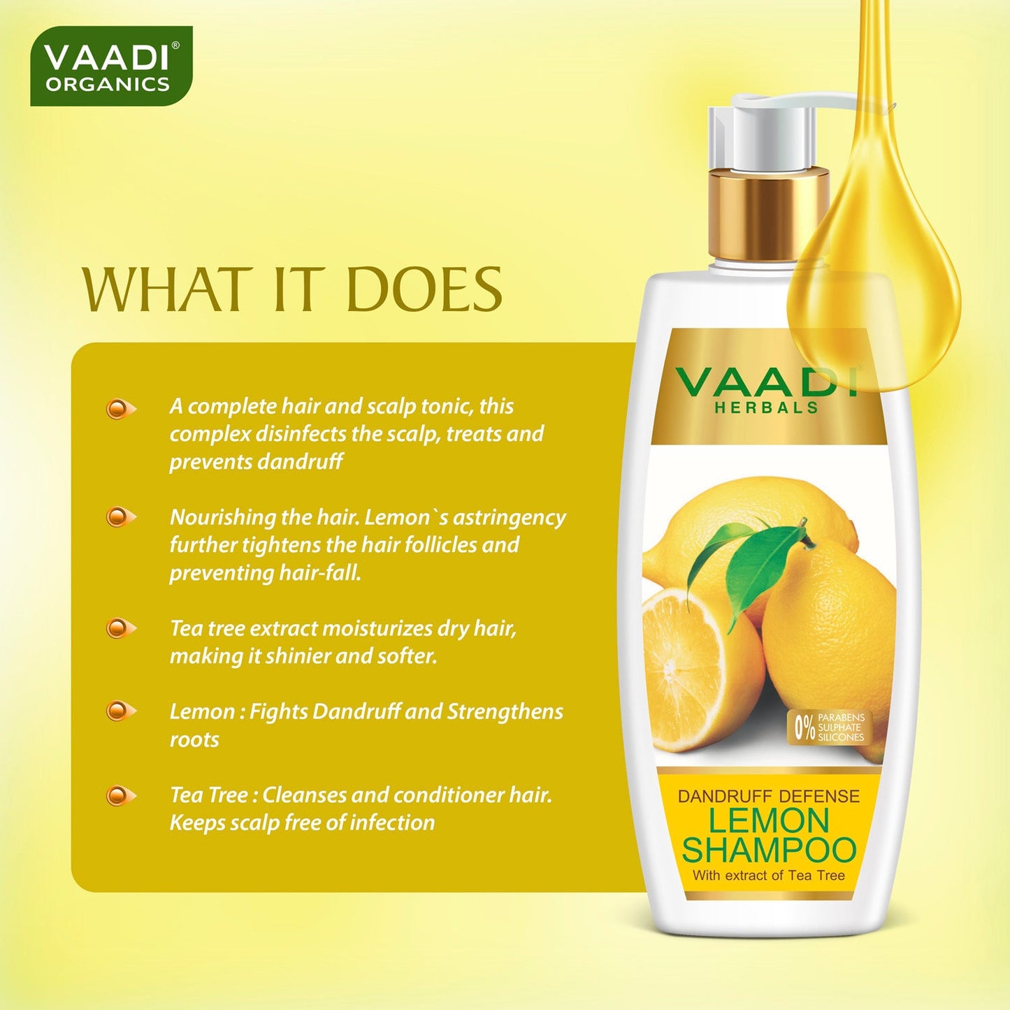 Dandruff Defense Lemon Shampoo with Olive Conditioner ( 350 ml x 2)