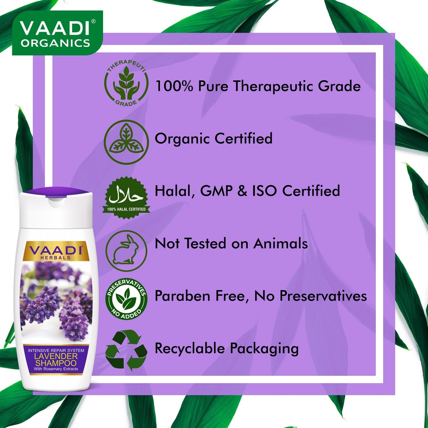 Lavender Shampoo With Rosemary Extract-Intensive Repair System (110 ml)