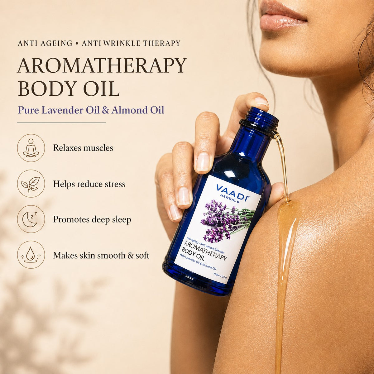 Aromatherapy Body Oil-Lavender & Almond Oil (50 ml)