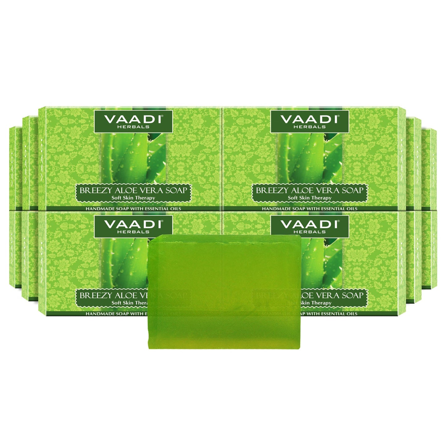 Pack of 12 Breezy Aloe Vera Soap (75 gms x 12)