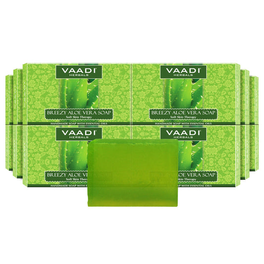 Pack of 12 Breezy Aloe Vera Soap (75 gms x 12)