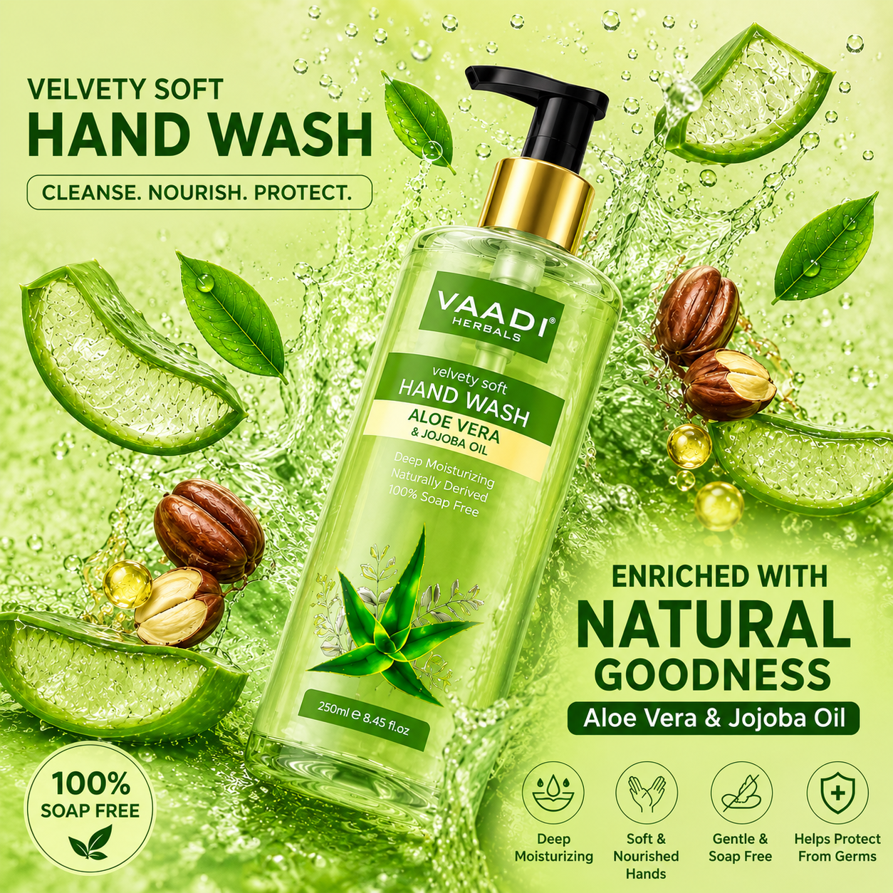 Velvety Soft Aloe Vera & Jojoba Oil Hand Wash (250 ml)