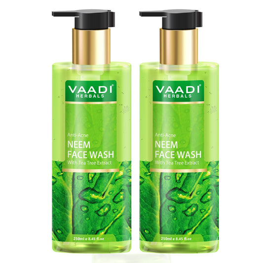 Pack of 2 Anti-Acne Neem Face Wash With Tea Tree Extract (2 x 250 ml)