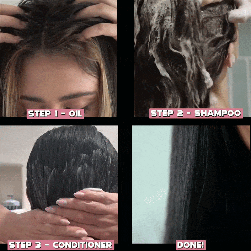 Organic Onion Hair Rescue Routine Pack -  Onion Shampoo (350 ml), Onion Conditioner (350 ml) & Onion Hair Oil (120 ml)