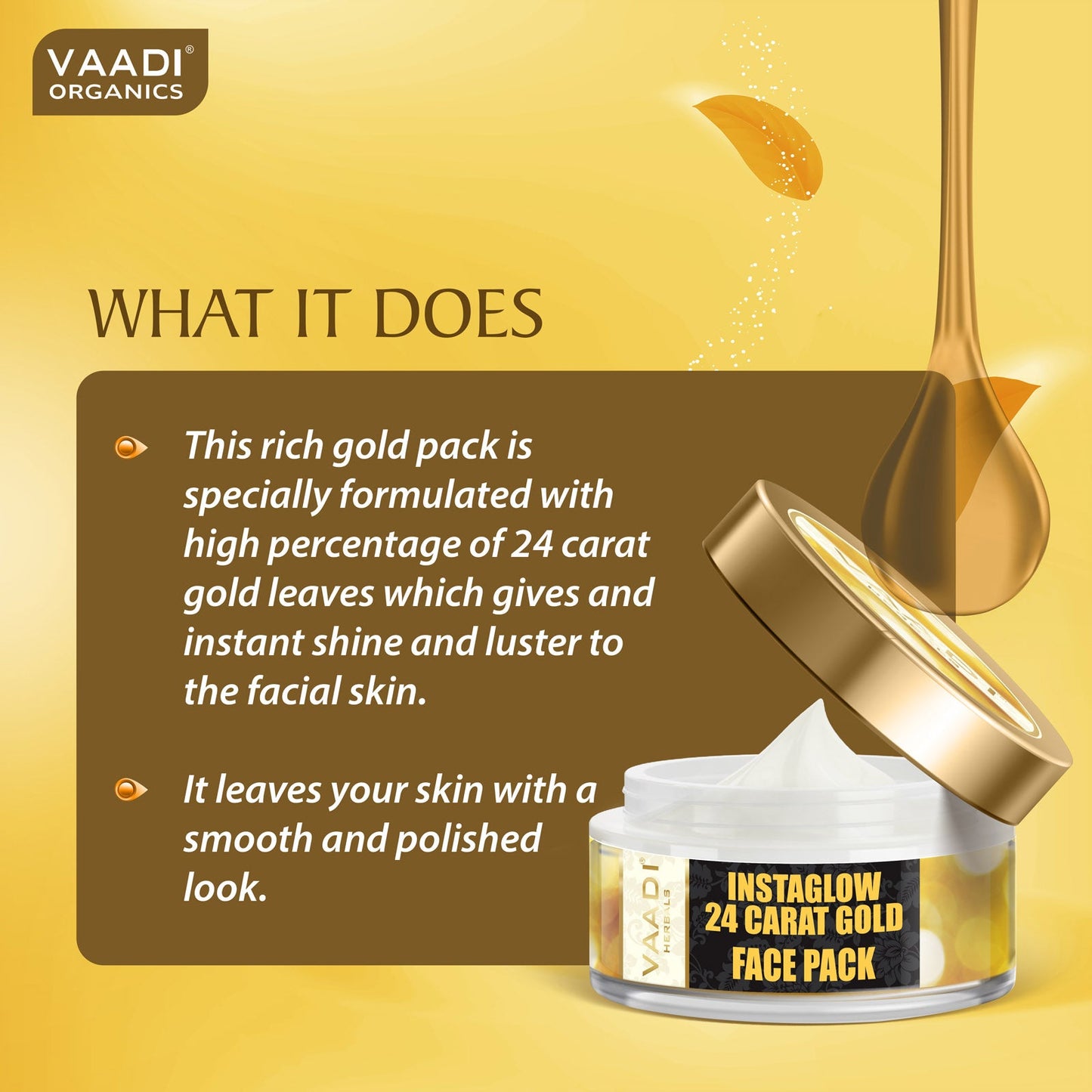 24 Carat Gold Face Pack - Vitamin-E & Lemon Peel (70 gms)
