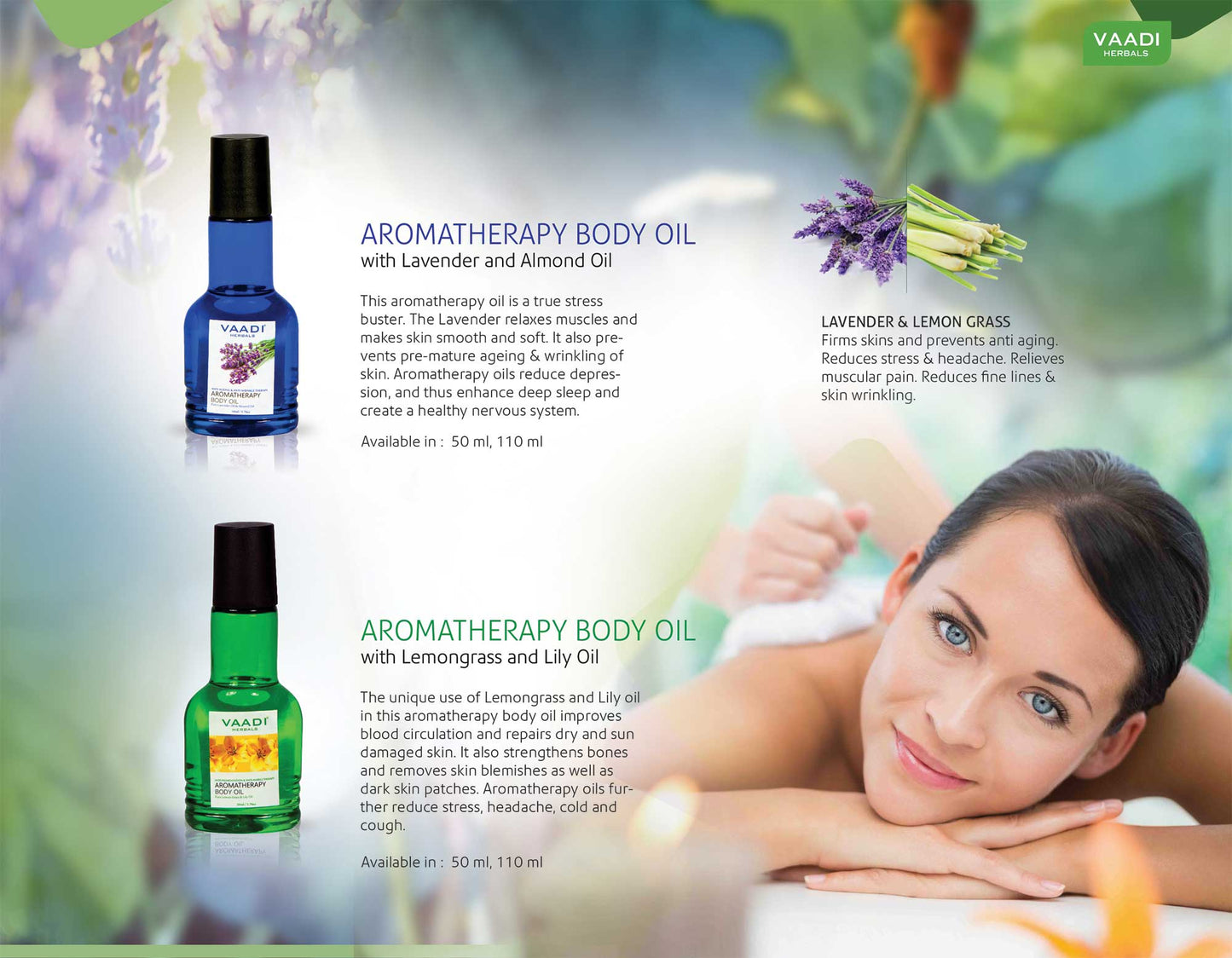 Aromatherapy Body Oil-Lemongrass & Lily Oil (50 ml)